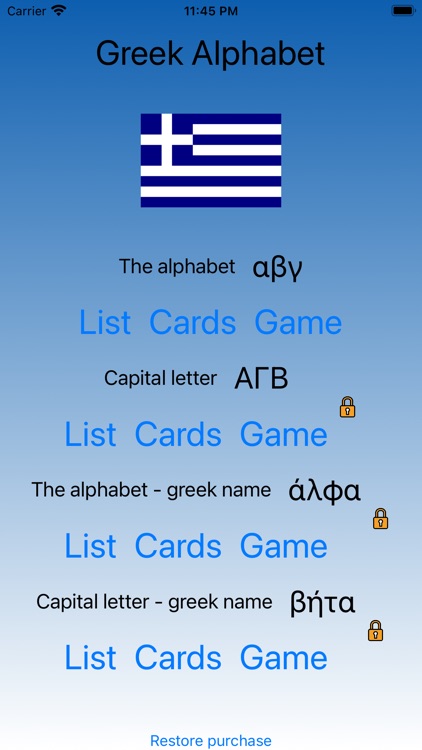 Greek Letters - learn and play