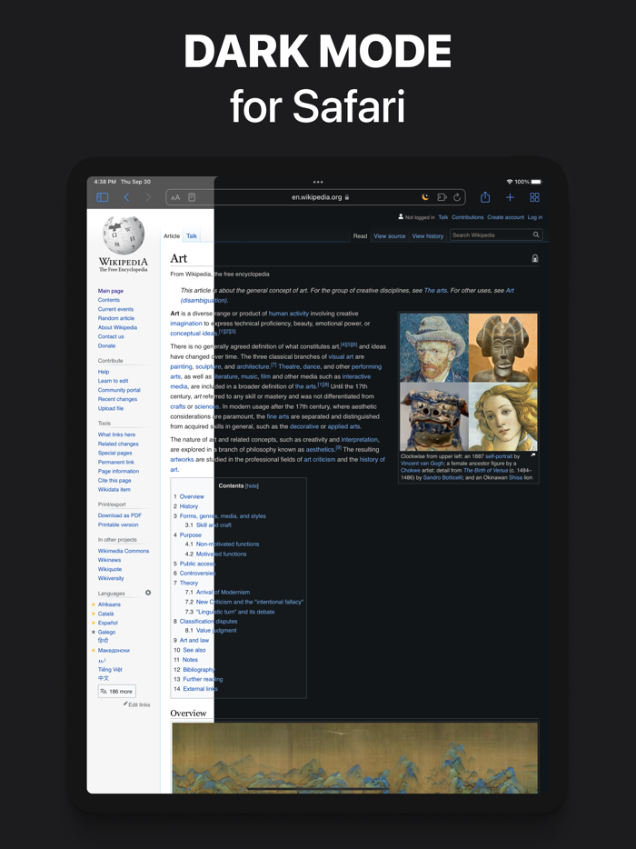 LightOff Dark Mode for Safari