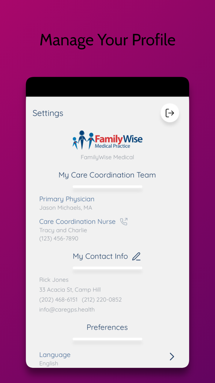 CareGPS Patient Connect