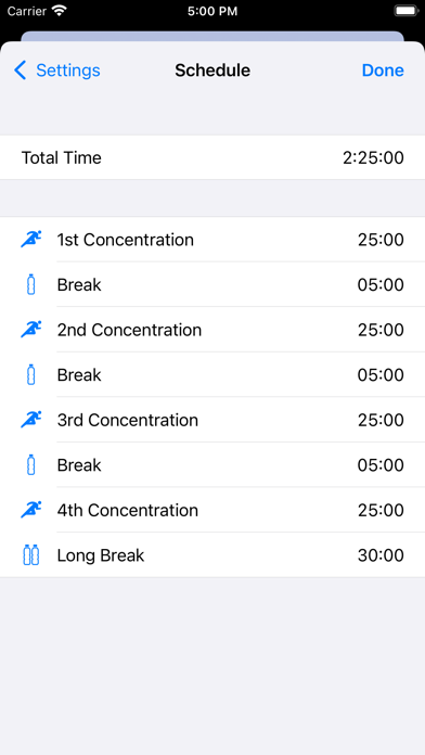 Concentration Timer screenshot 3