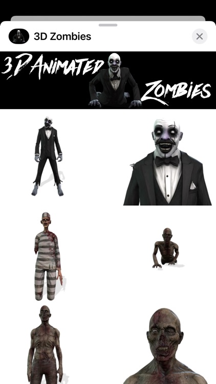 3D Animated Zombie Stickers