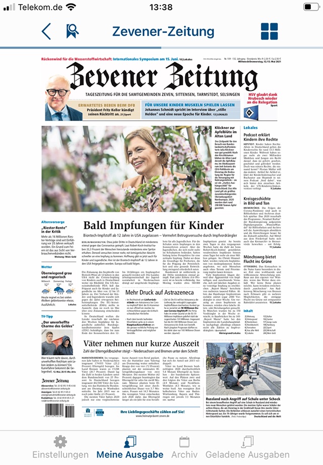 Zevener Zeitung screenshot 2