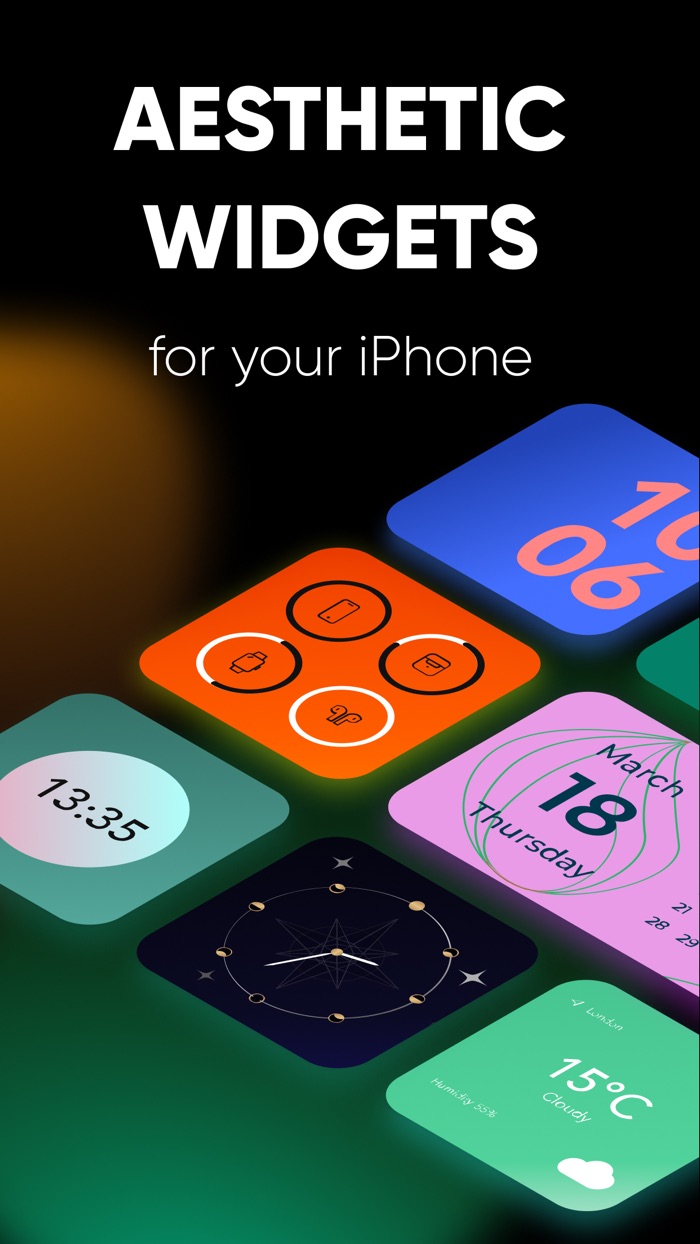 Widget Editor battery, clock