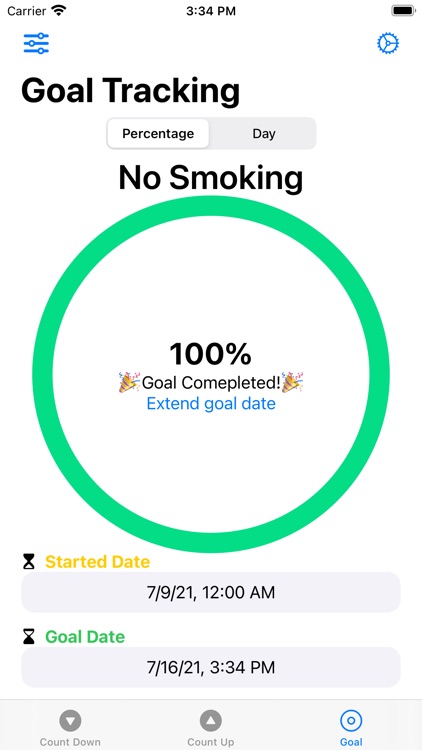 Day Counter : Tack Your Goal