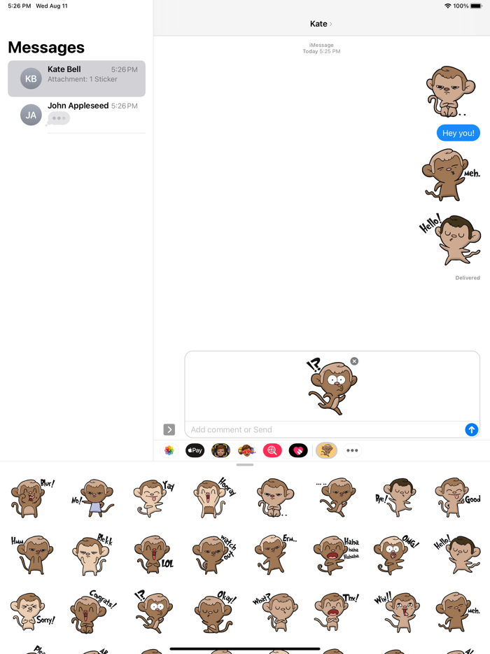 Monkey Emotion Stickers