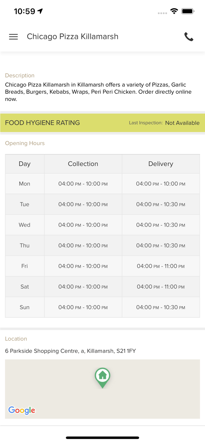 Chicago Pizza Killamarsh