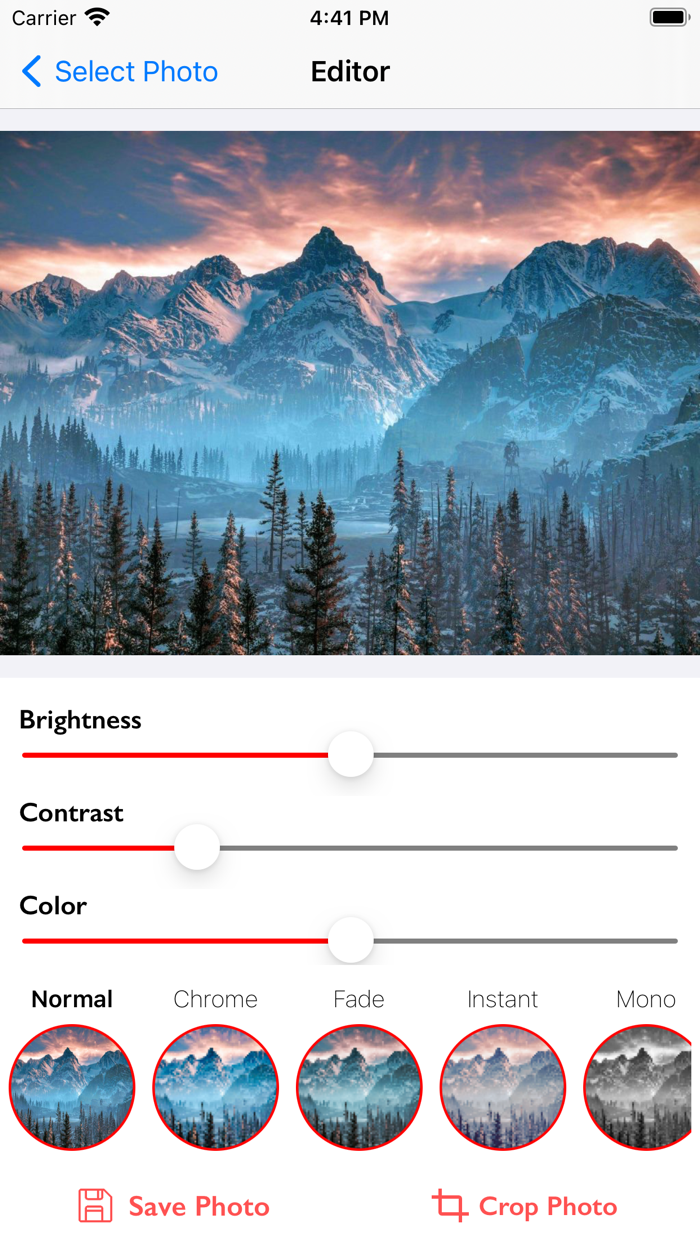 Photo Filter With Cropper
