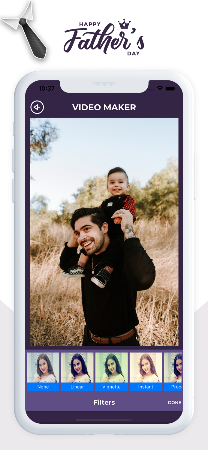 Fathers day video photo frame