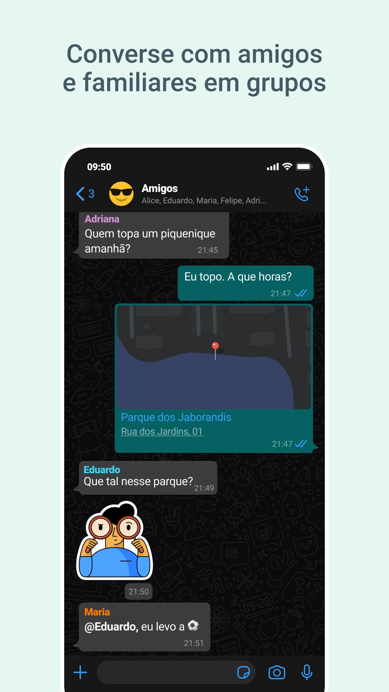 Screenshot do app WhatsApp Messenger