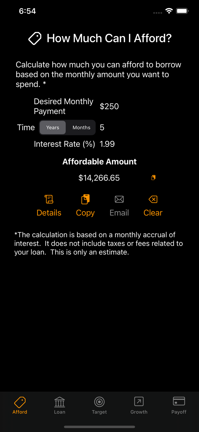 Affordability Calculator Etc