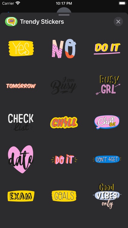 Trendy stickers