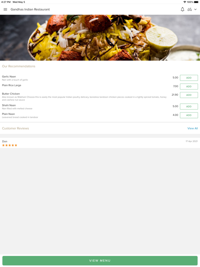 Gandhas Indian Restaurant.