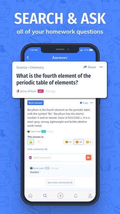 answer to homework app