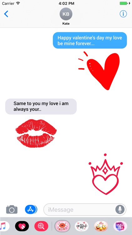 Heart and Kiss Stickers