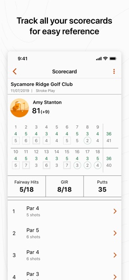 Garmin Golf app screenshot