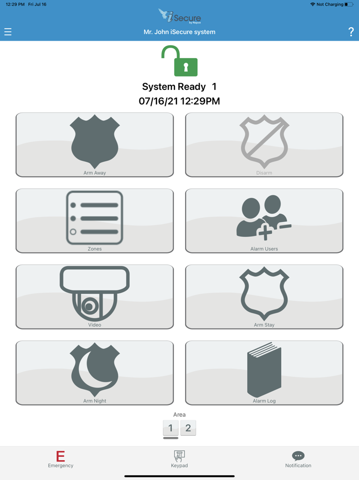 iSecure Alarm Security App