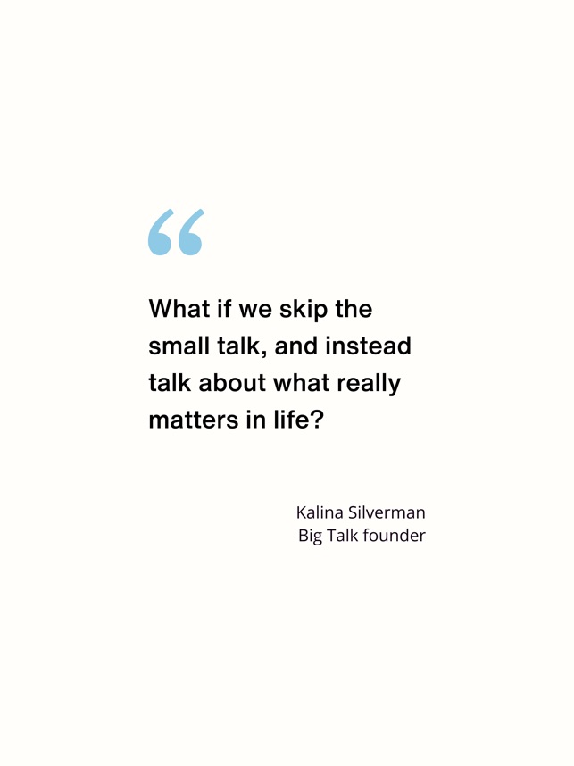 Big Talk: Skip The Small Talk On The App Store