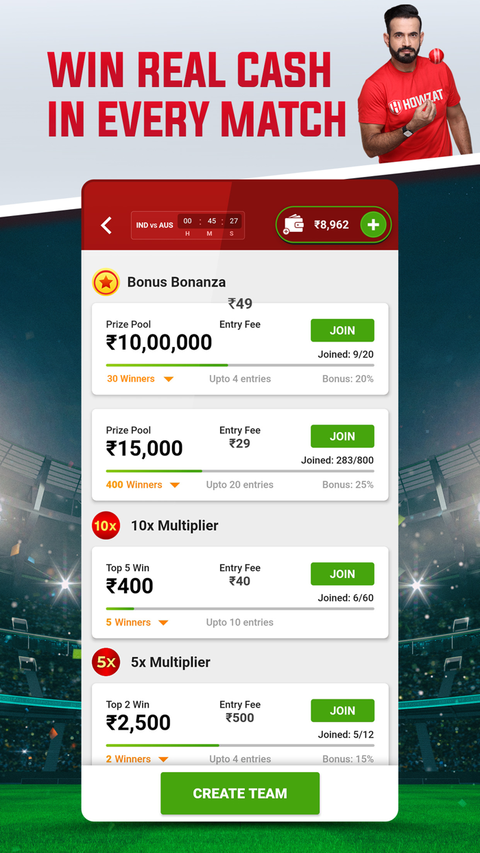 Howzat Fantasy Cricket App