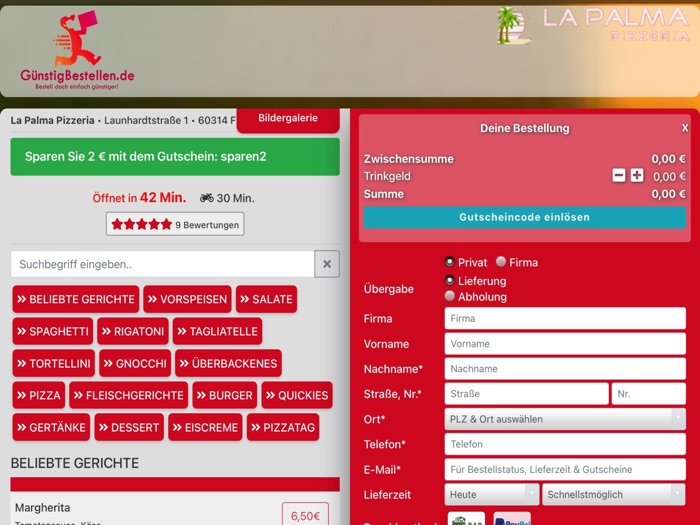 La Palma - Frankfurt