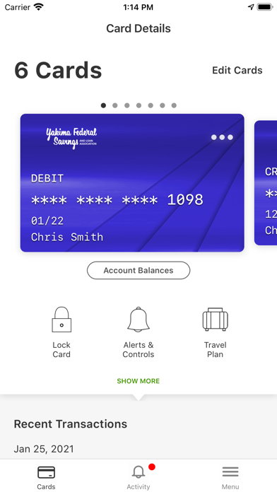 Yakima Federal Card Control screenshot 2