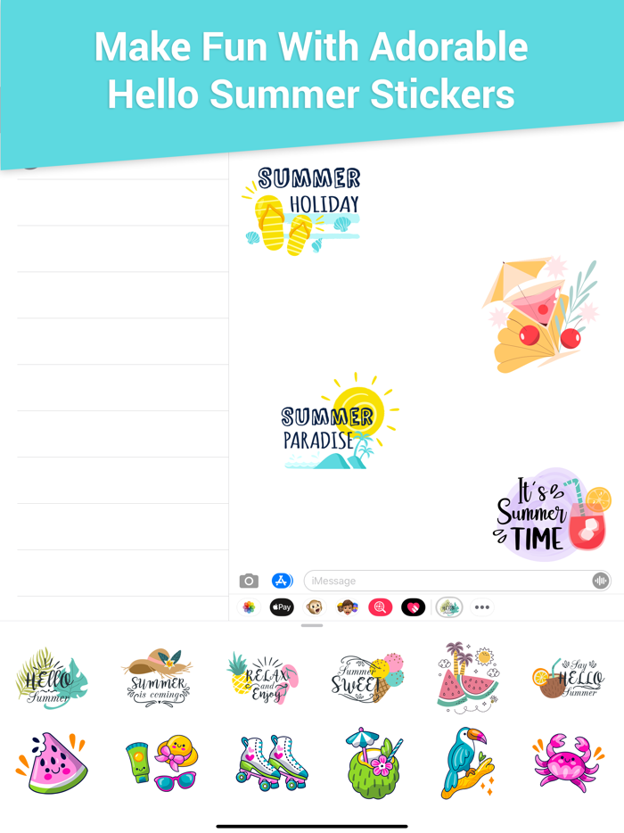 Hello Summer Stickers