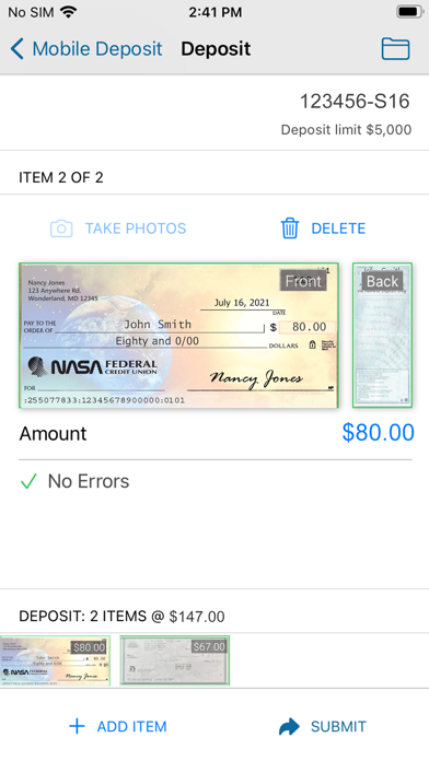 How to cancel & delete NASA FCU Mobile Remote Deposit from iphone & ipad 1