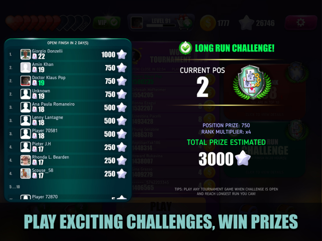 ‎Solitaire Towers Tournaments Screenshot