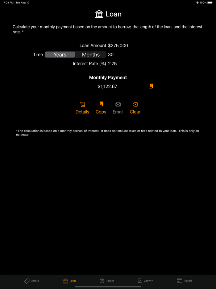 Affordability Calculator Etc