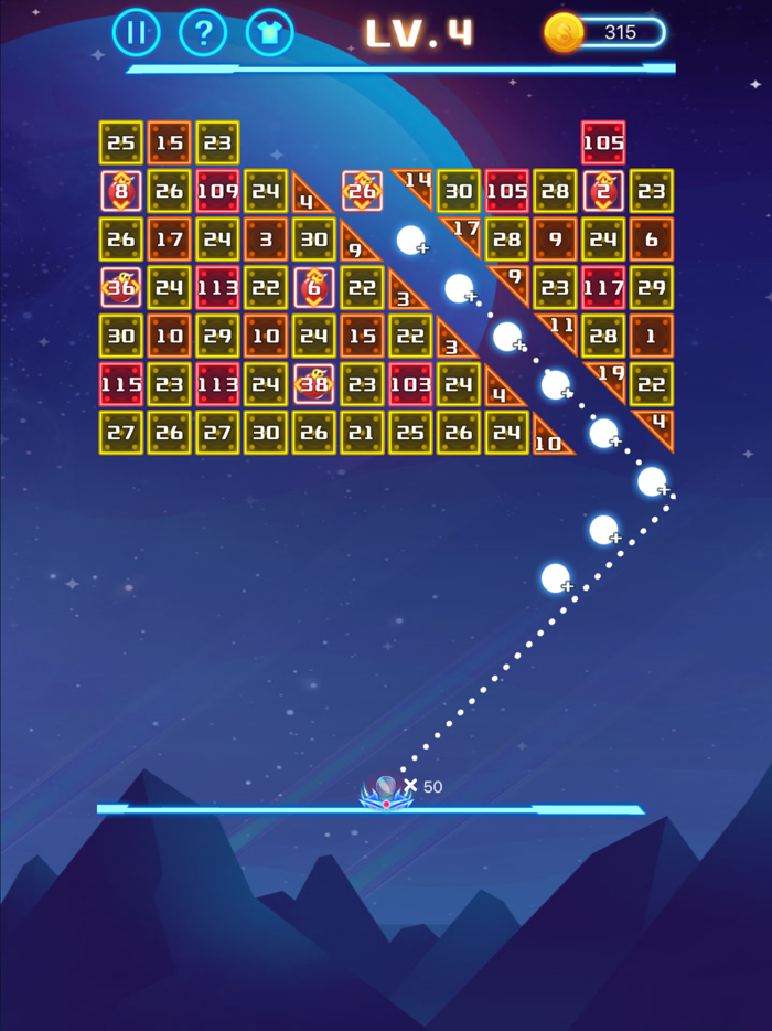 弹球弹不停 - 打砖块小游戏