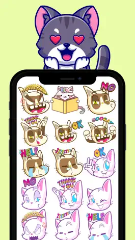 Game screenshot Naughty Cat Emojis mod apk