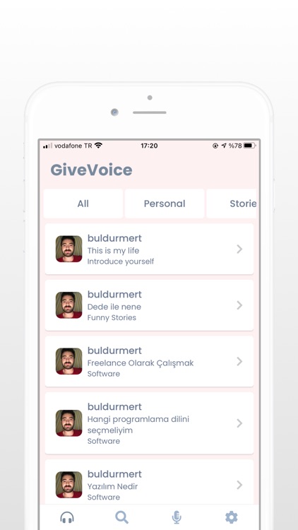GiveVoice - Share Audio Story