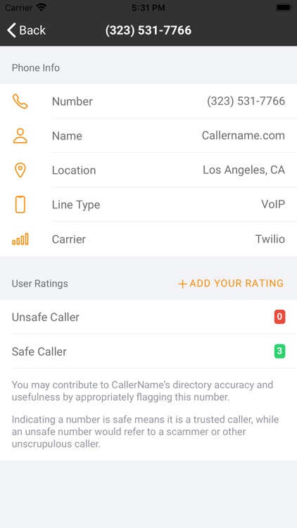 Caller Name Lookup