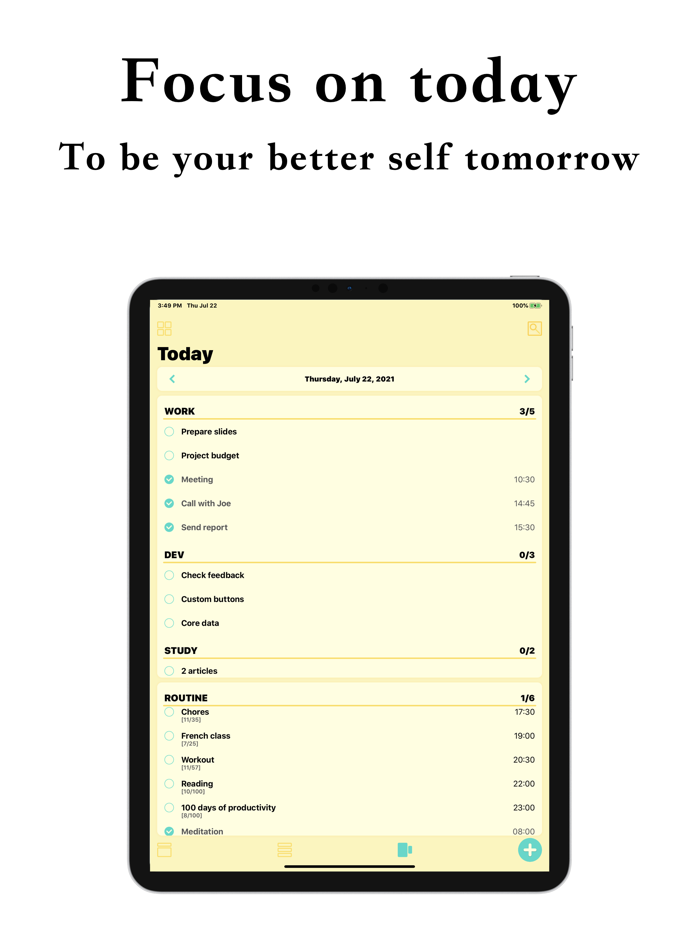 Today Do To-do  Routine