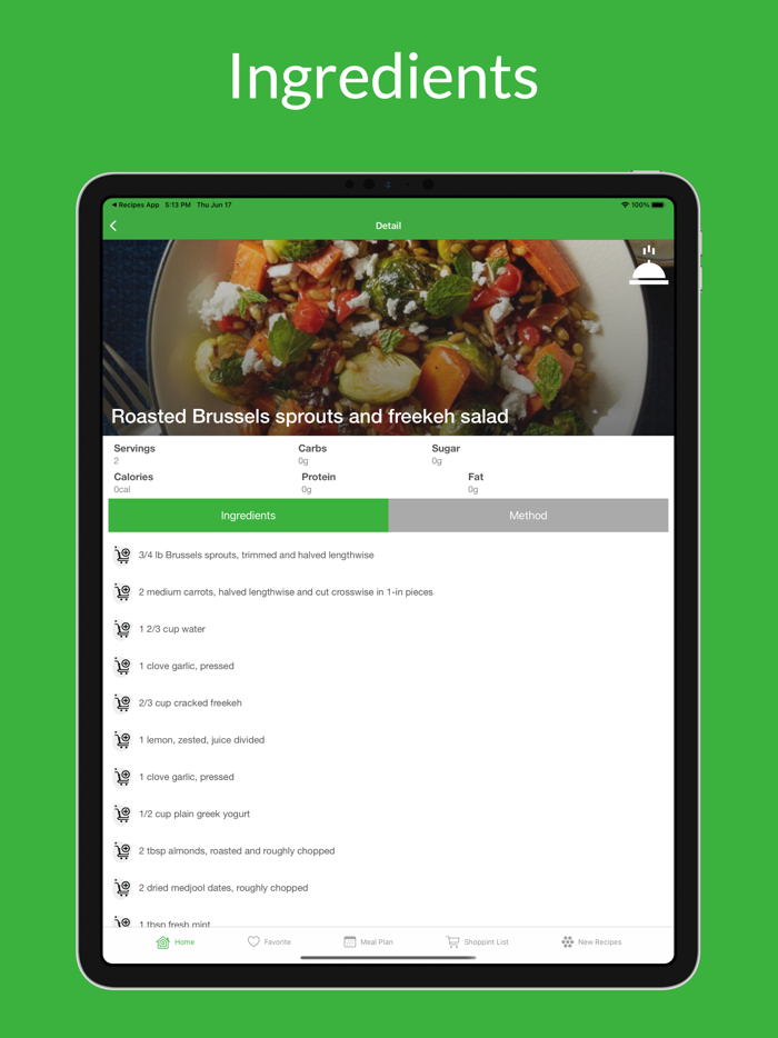 Vegetarian Recipes  Meal Plan