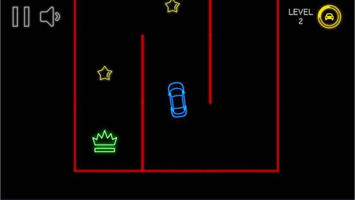 Neon Car Maze