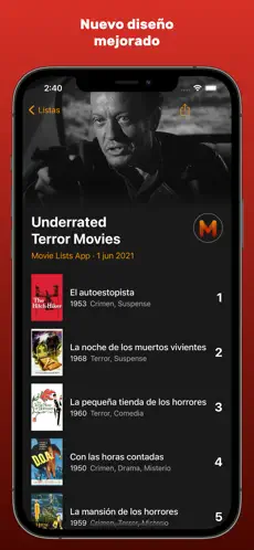 Capture 2 Movie Lists Pelis para Netflix iphone