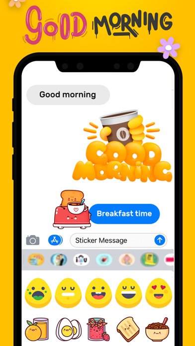 How to cancel & delete Good Morning Stickers from iphone & ipad 4