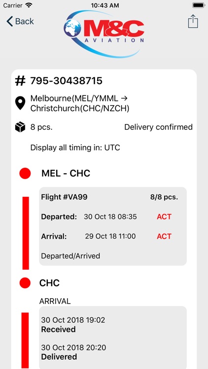 M&C Cargo Tracking