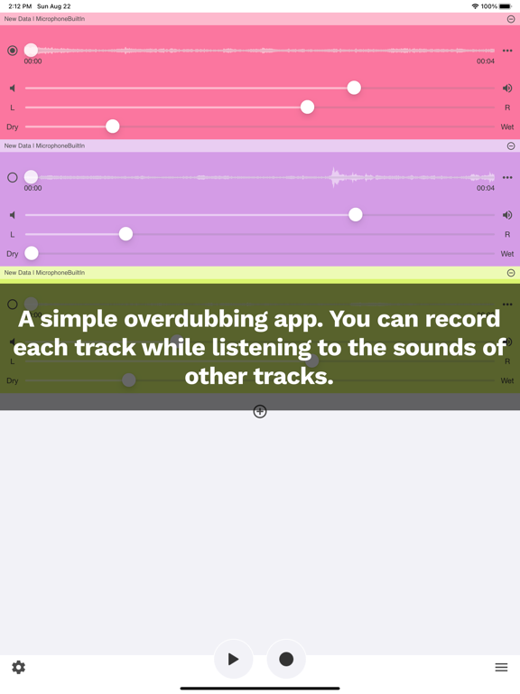 Overdubbing - EasyMixRecorder screenshot 2