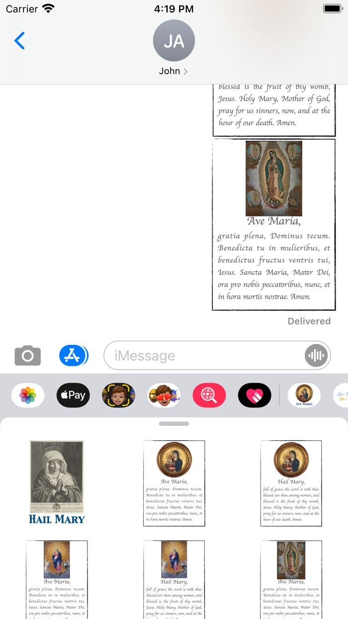 Ave Maria stickers
