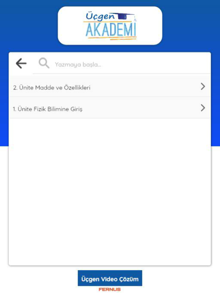 Üçgen Akademi Video Çözüm
