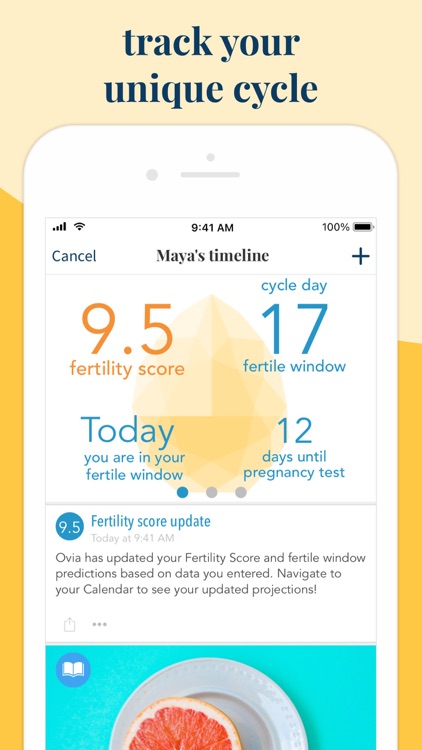 Ovia Fertility & Cycle Tracker screenshot-0