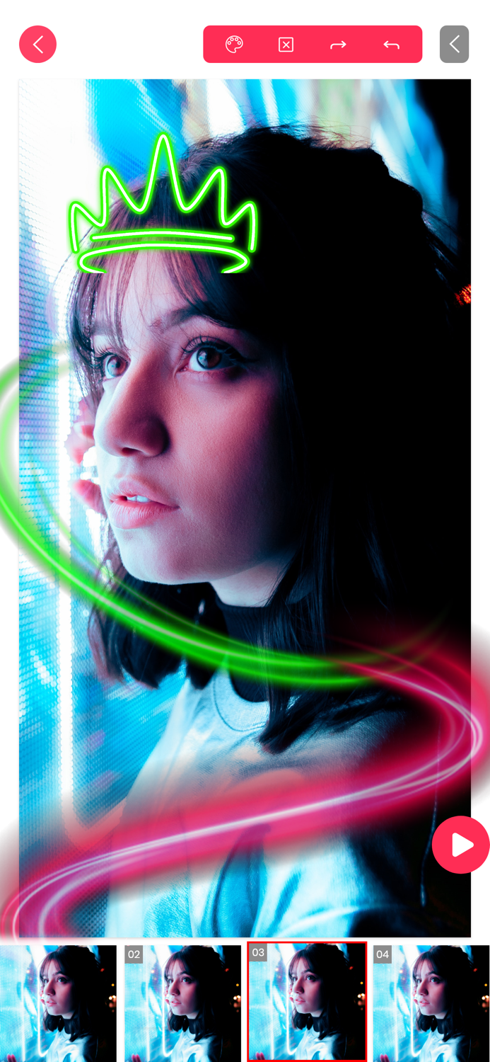 Scribble Neon Video Animations