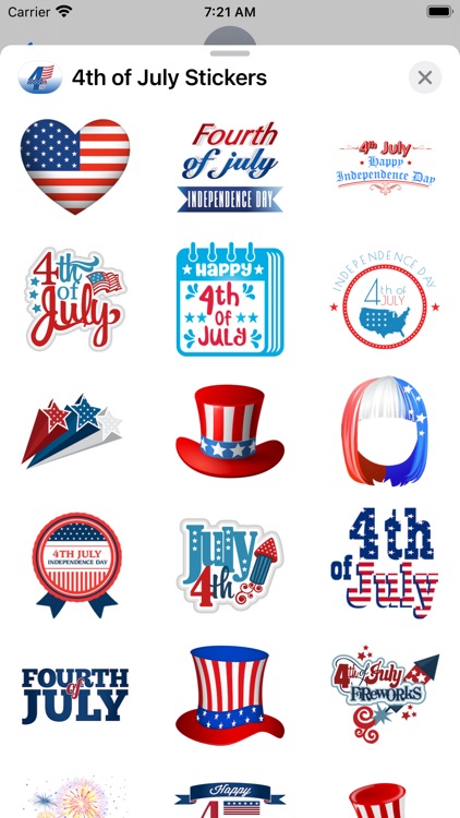 Happy 4th of July Stickers!!! screenshot-3