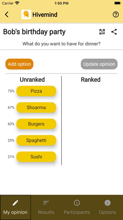 Hivemind Ranked Choice Voting