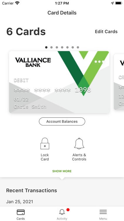 Valliance Bank Cards