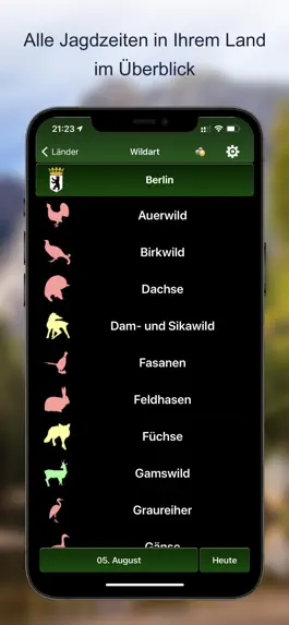 Game screenshot Jagdzeiten.de Premium App apk