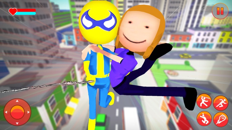 Spider Stickman Rope Hero City screenshot-3