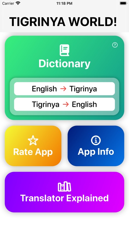 Tigrinya Dictionary Translator