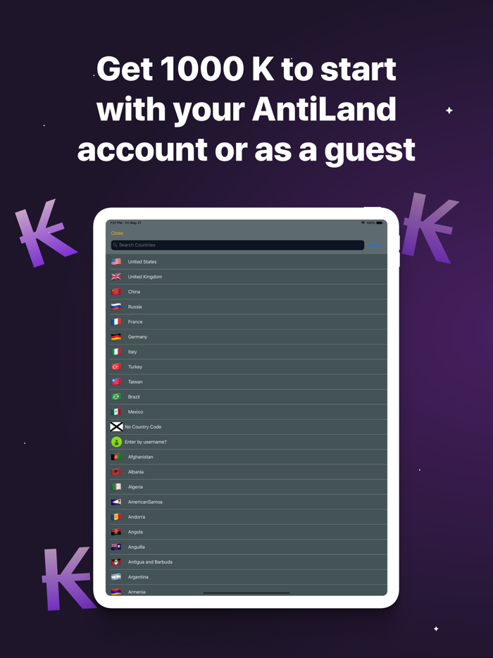 Karma Game for AntiLand Chat
